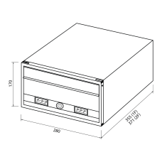 CAIXA DE CORREIO 4700 1F 170X280X355